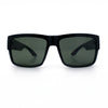 Mens Rectangle 90s Thick Horn Rim Skater Sport Plastic Sunglasses