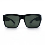 Mens Rectangle 90s Thick Horn Rim Skater Sport Plastic Sunglasses