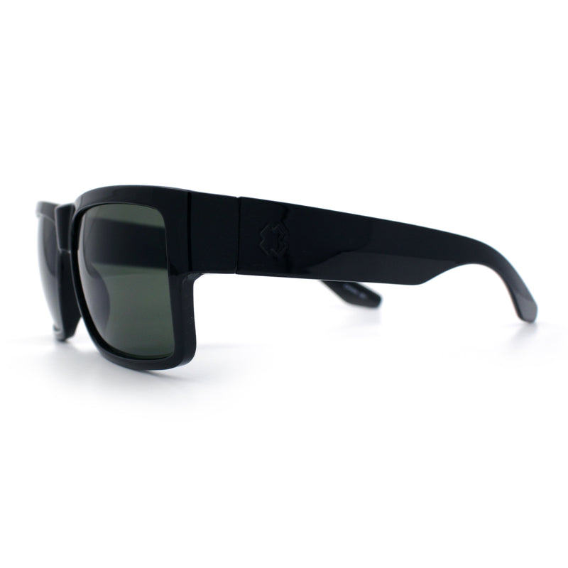 Mens Rectangle 90s Thick Horn Rim Skater Sport Plastic Sunglasses