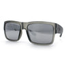 Mens Rectangle 90s Thick Horn Rim Skater Sport Plastic Sunglasses