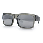 Mens Rectangle 90s Thick Horn Rim Skater Sport Plastic Sunglasses