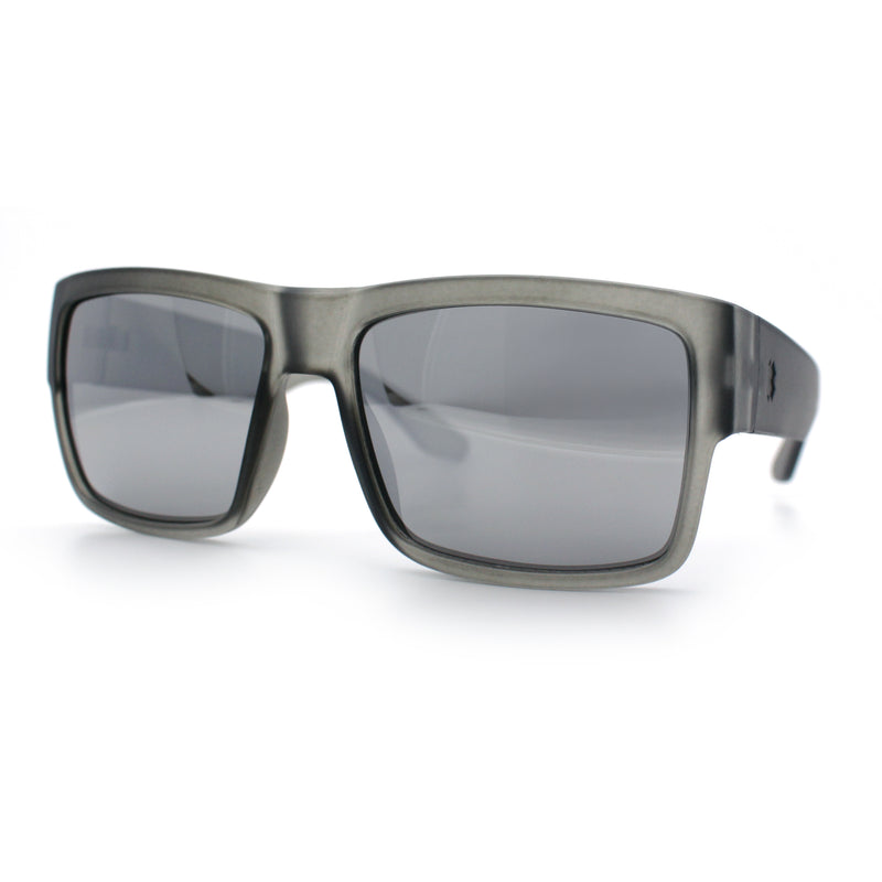 Mens Rectangle 90s Thick Horn Rim Skater Sport Plastic Sunglasses