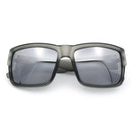 Mens Rectangle 90s Thick Horn Rim Skater Sport Plastic Sunglasses