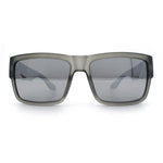 Mens Rectangle 90s Thick Horn Rim Skater Sport Plastic Sunglasses