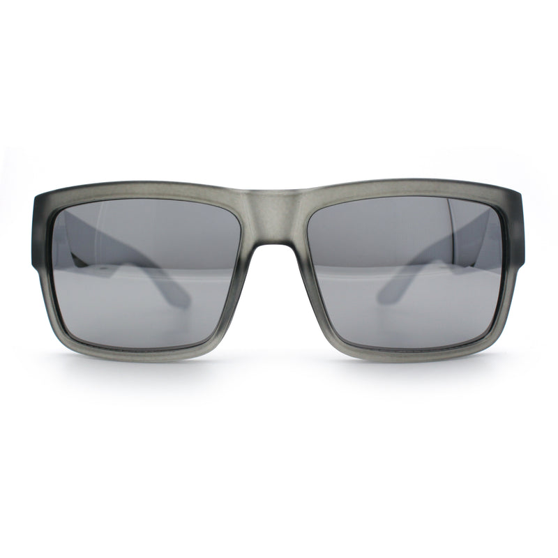Mens Rectangle 90s Thick Horn Rim Skater Sport Plastic Sunglasses