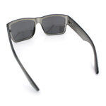 Mens Rectangle 90s Thick Horn Rim Skater Sport Plastic Sunglasses