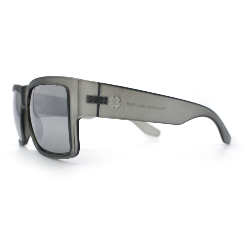 Mens Rectangle 90s Thick Horn Rim Skater Sport Plastic Sunglasses