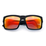 Mens Rectangle 90s Thick Horn Rim Skater Sport Plastic Sunglasses