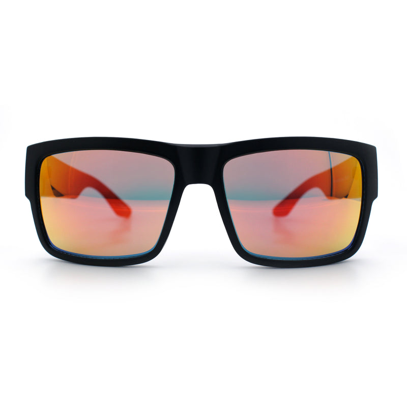 Mens Rectangle 90s Thick Horn Rim Skater Sport Plastic Sunglasses