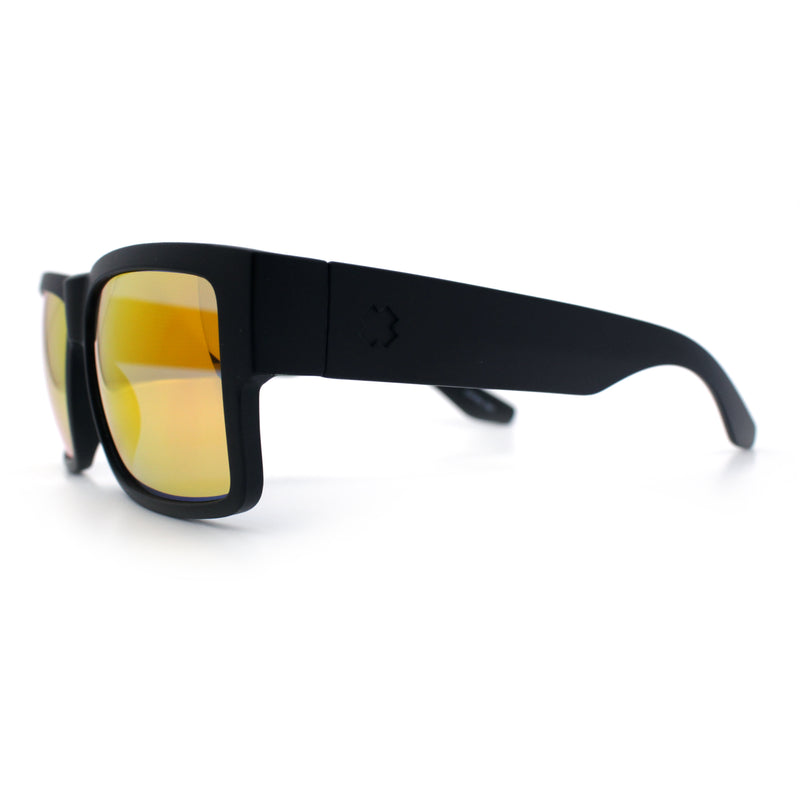 Mens Rectangle 90s Thick Horn Rim Skater Sport Plastic Sunglasses