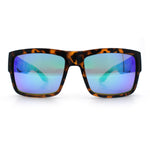 Mens Rectangle 90s Thick Horn Rim Skater Sport Plastic Sunglasses