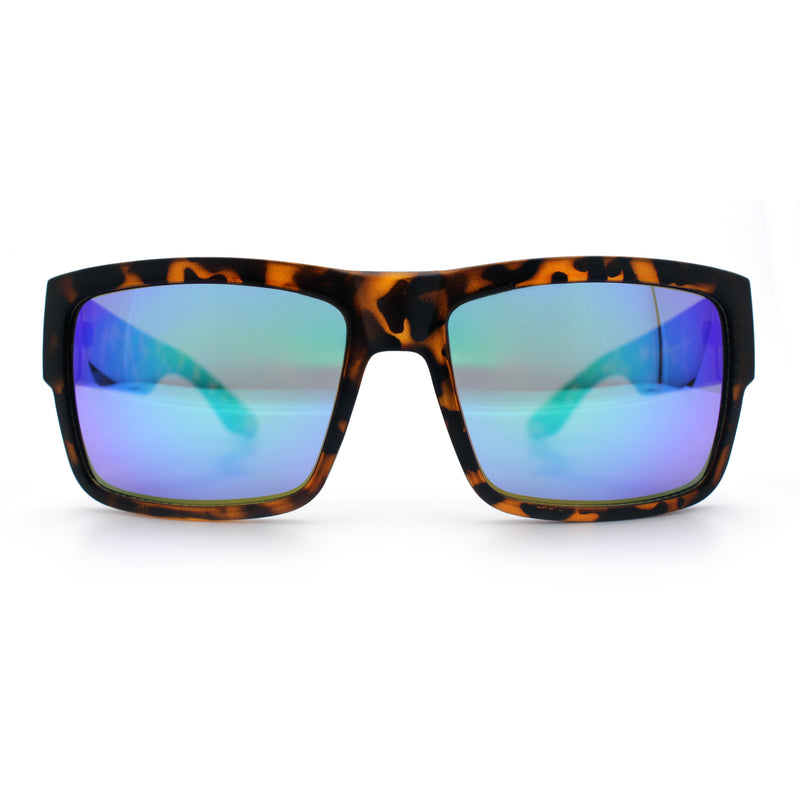 Mens Rectangle 90s Thick Horn Rim Skater Sport Plastic Sunglasses