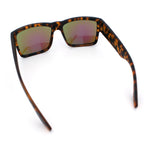 Mens Rectangle 90s Thick Horn Rim Skater Sport Plastic Sunglasses