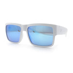 Mens Rectangle 90s Thick Horn Rim Skater Sport Plastic Sunglasses