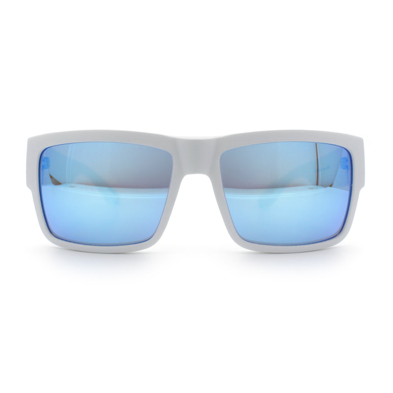 Mens Rectangle 90s Thick Horn Rim Skater Sport Plastic Sunglasses
