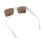 Mens Rectangle 90s Thick Horn Rim Skater Sport Plastic Sunglasses