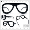 Retro Hipster Thick Plastic Racer Clear Lens Fashion Eyeglasses