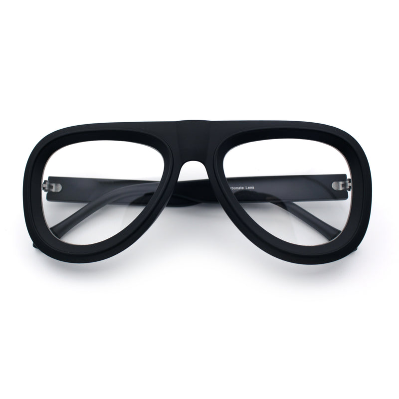 Retro Hipster Thick Plastic Racer Clear Lens Fashion Eyeglasses