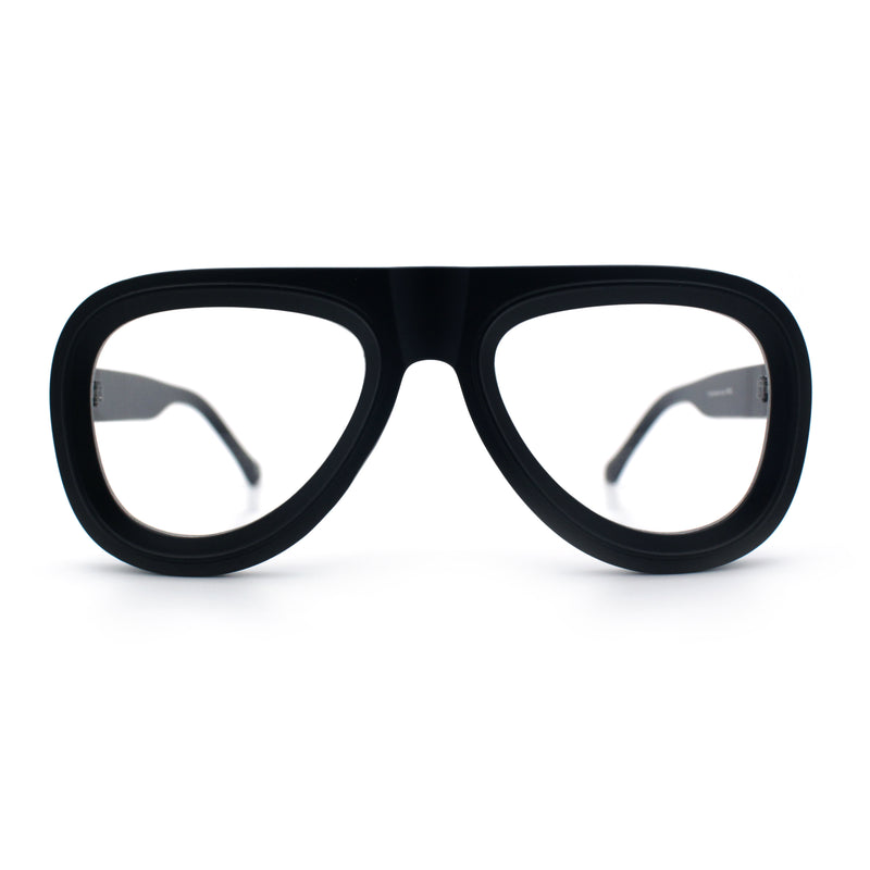 Retro Hipster Thick Plastic Racer Clear Lens Fashion Eyeglasses