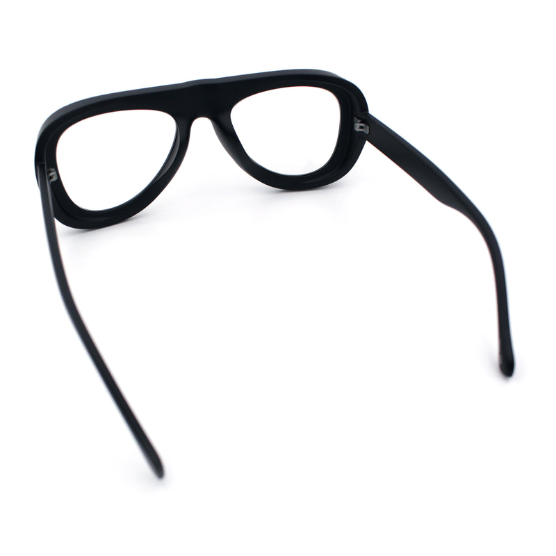 Retro Hipster Thick Plastic Racer Clear Lens Fashion Eyeglasses