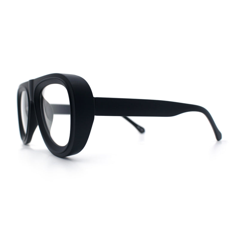 Retro Hipster Thick Plastic Racer Clear Lens Fashion Eyeglasses