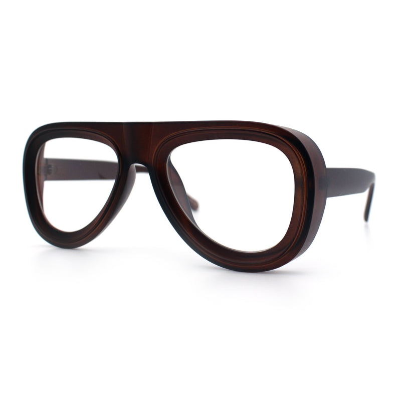 Retro Hipster Thick Plastic Racer Clear Lens Fashion Eyeglasses