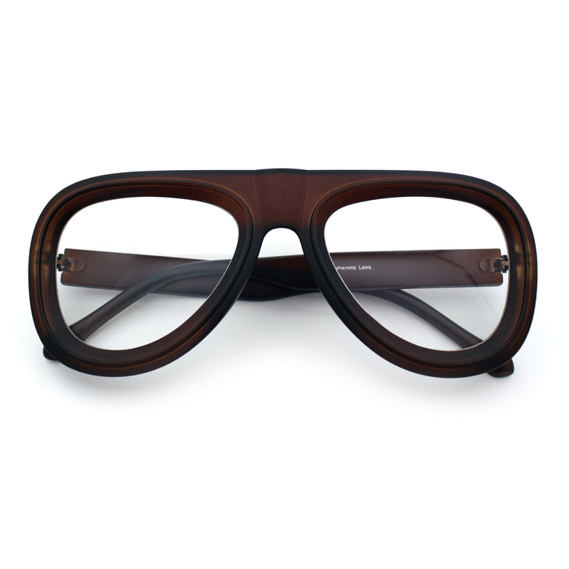 Retro Hipster Thick Plastic Racer Clear Lens Fashion Eyeglasses