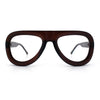 Retro Hipster Thick Plastic Racer Clear Lens Fashion Eyeglasses