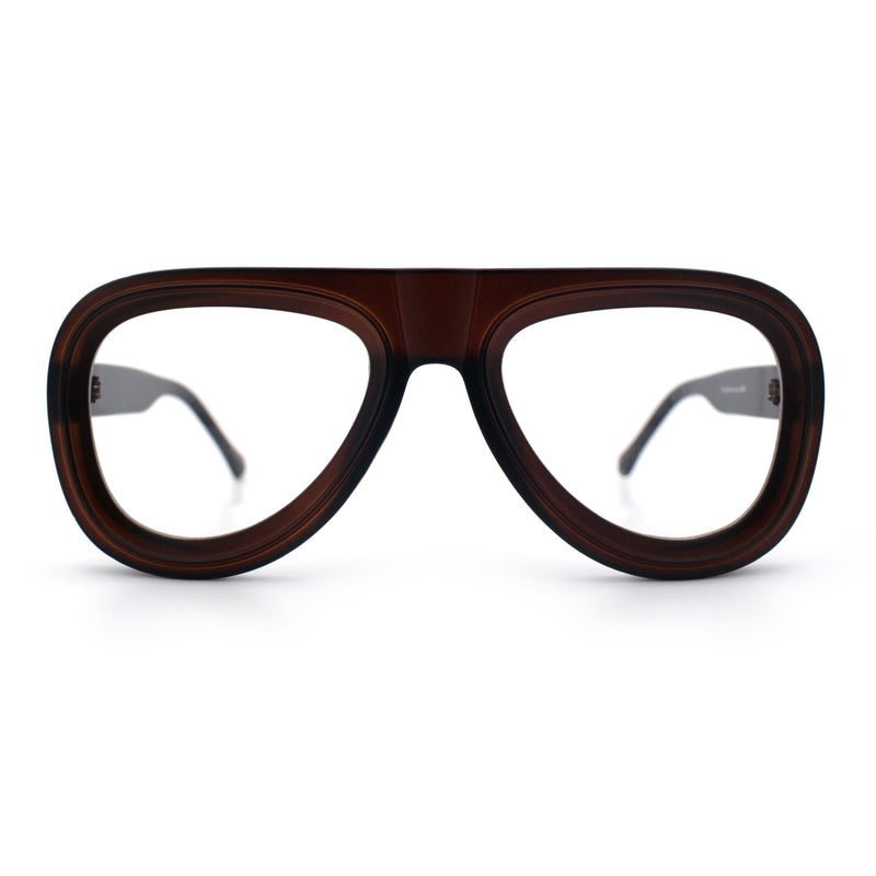 Retro Hipster Thick Plastic Racer Clear Lens Fashion Eyeglasses