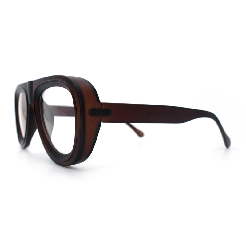 Retro Hipster Thick Plastic Racer Clear Lens Fashion Eyeglasses