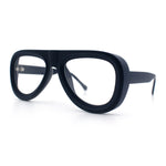 Retro Hipster Thick Plastic Racer Clear Lens Fashion Eyeglasses