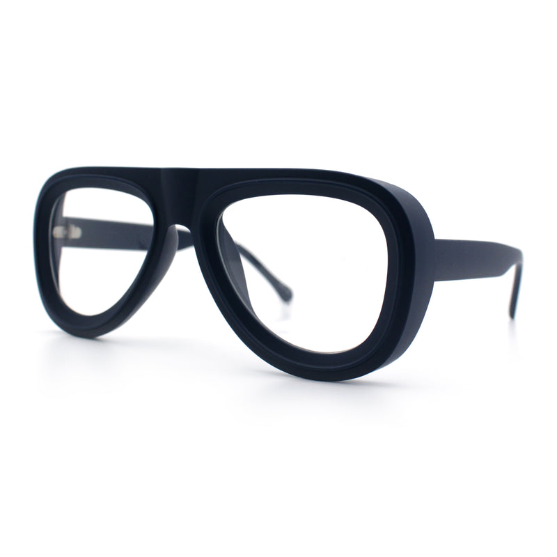 Retro Hipster Thick Plastic Racer Clear Lens Fashion Eyeglasses