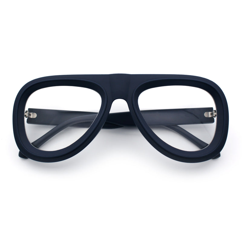 Retro Hipster Thick Plastic Racer Clear Lens Fashion Eyeglasses