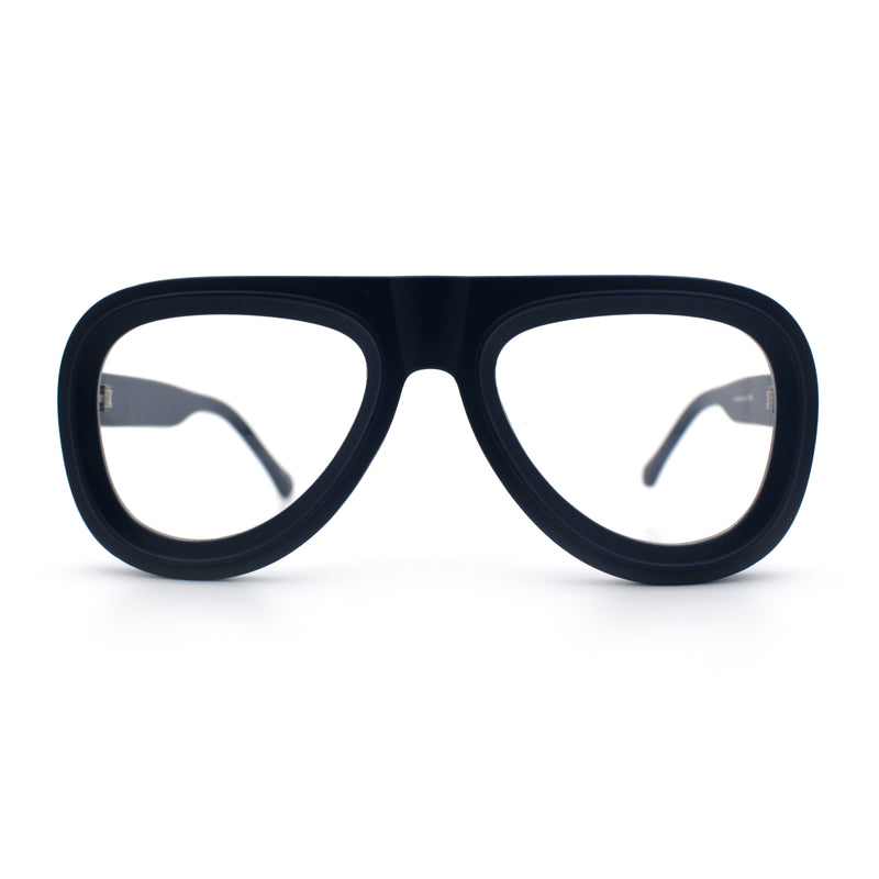 Retro Hipster Thick Plastic Racer Clear Lens Fashion Eyeglasses