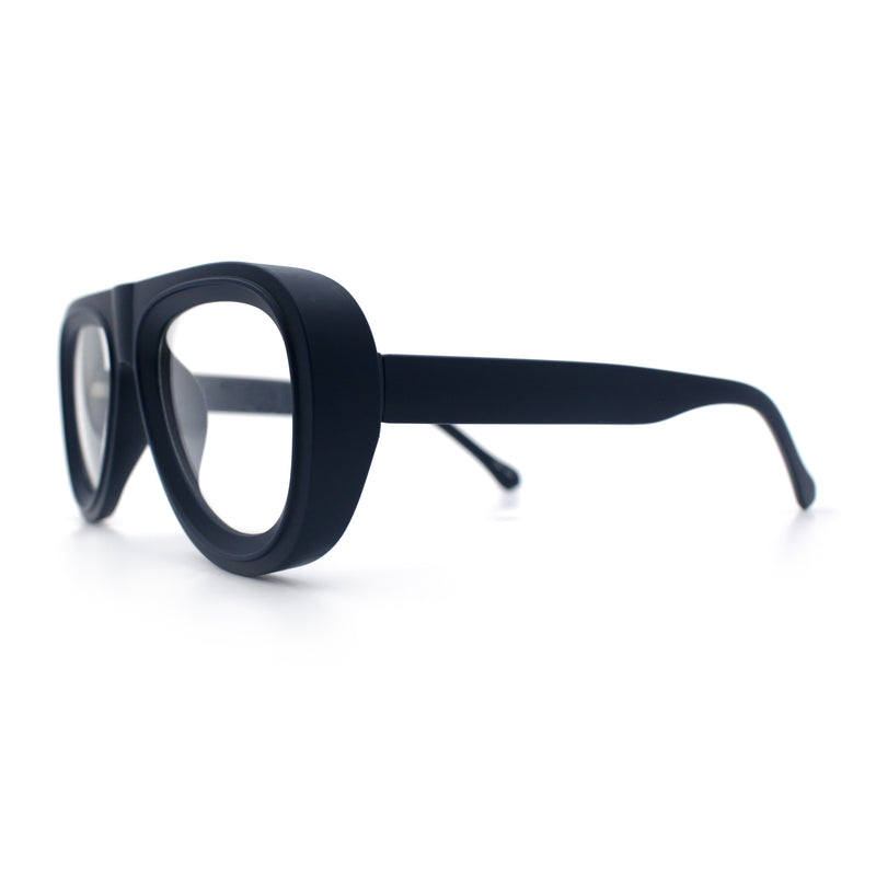 Retro Hipster Thick Plastic Racer Clear Lens Fashion Eyeglasses