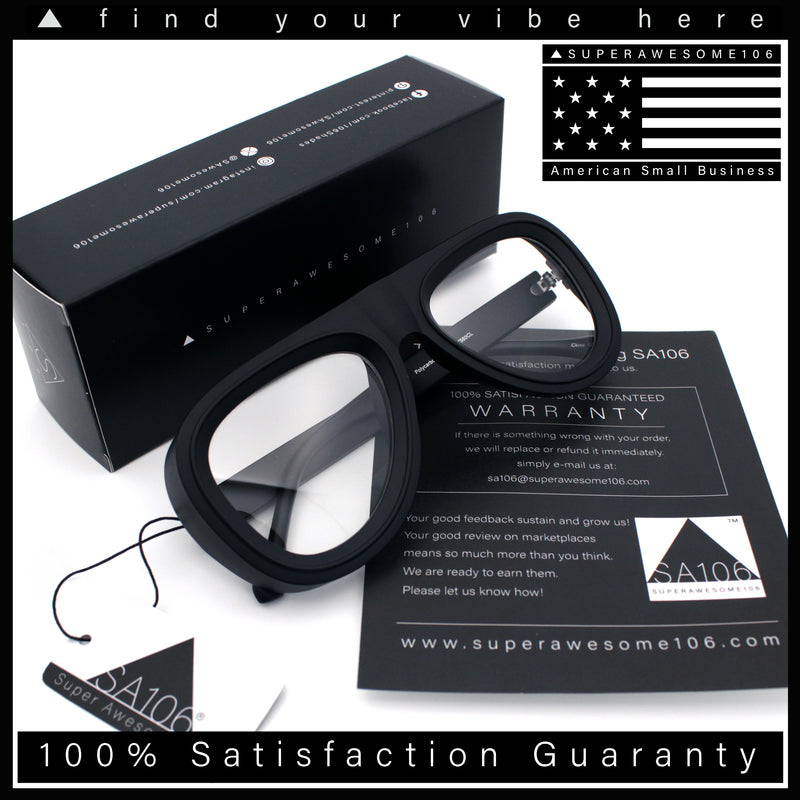 Retro Hipster Thick Plastic Racer Clear Lens Fashion Eyeglasses