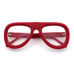 Retro Hipster Thick Plastic Racer Clear Lens Fashion Eyeglasses