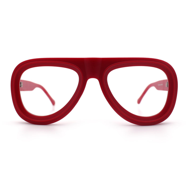 Retro Hipster Thick Plastic Racer Clear Lens Fashion Eyeglasses