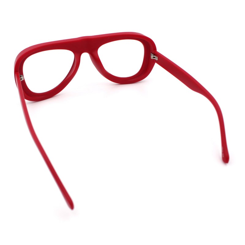 Retro Hipster Thick Plastic Racer Clear Lens Fashion Eyeglasses
