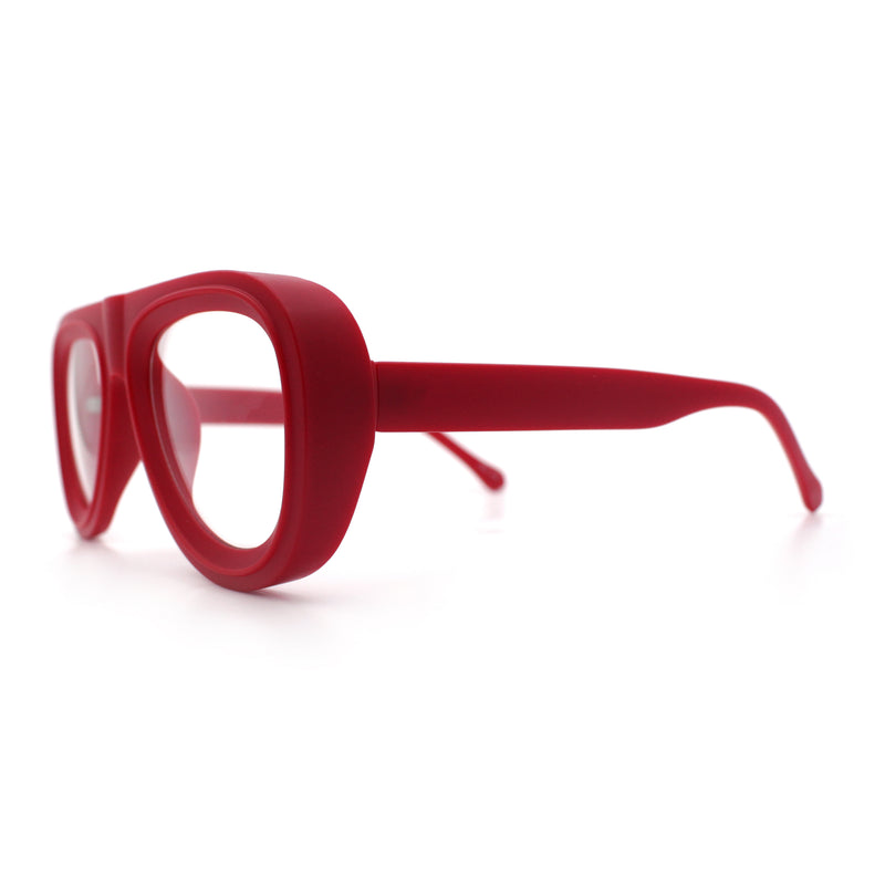 Retro Hipster Thick Plastic Racer Clear Lens Fashion Eyeglasses