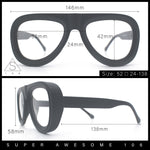 Retro Hipster Thick Plastic Racer Clear Lens Fashion Eyeglasses