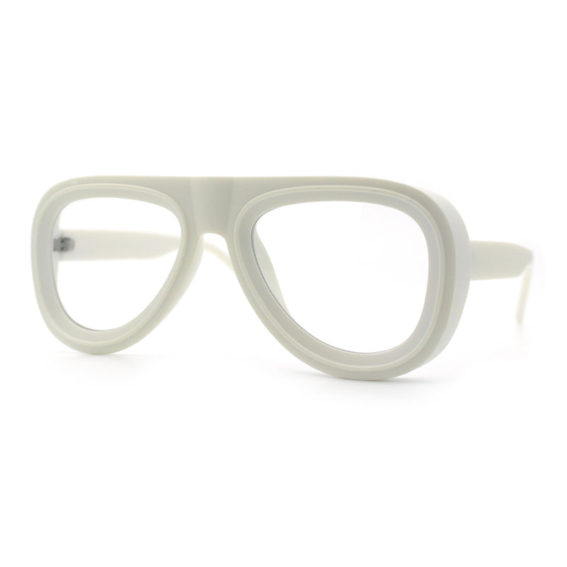 Retro Hipster Thick Plastic Racer Clear Lens Fashion Eyeglasses