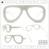 Retro Hipster Thick Plastic Racer Clear Lens Fashion Eyeglasses