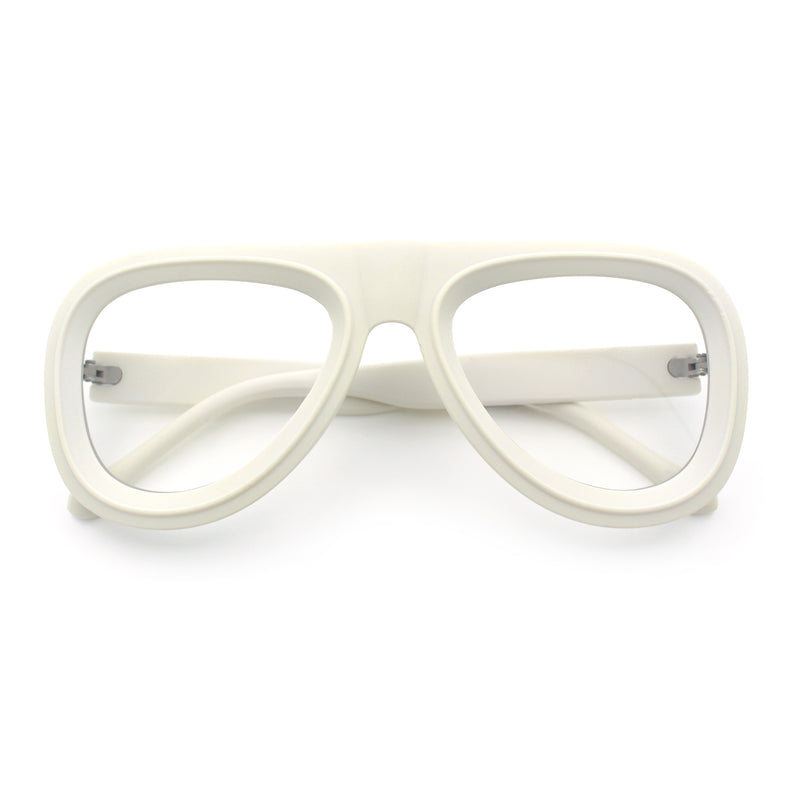 Retro Hipster Thick Plastic Racer Clear Lens Fashion Eyeglasses