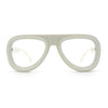 Retro Hipster Thick Plastic Racer Clear Lens Fashion Eyeglasses
