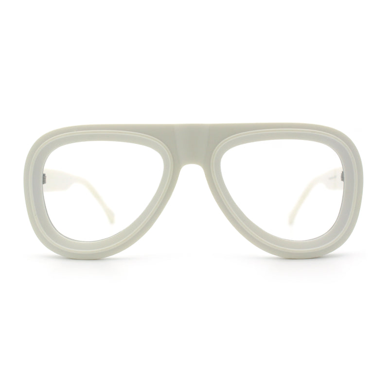 Retro Hipster Thick Plastic Racer Clear Lens Fashion Eyeglasses