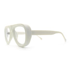 Retro Hipster Thick Plastic Racer Clear Lens Fashion Eyeglasses