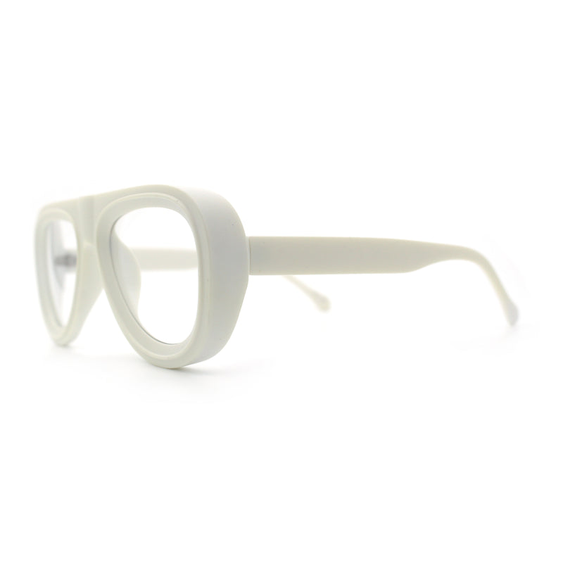 Retro Hipster Thick Plastic Racer Clear Lens Fashion Eyeglasses