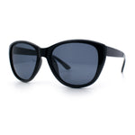 Polarized Classic Oversized Cat Eye Minimal Diva Retro Fashion Sunglasses