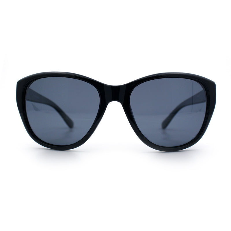 Polarized Classic Oversized Cat Eye Minimal Diva Retro Fashion Sunglasses
